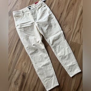 Talbots size 6p corduroy curvy jeggings ivory NWT